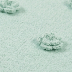 C&A MINT GREEN FLORAL APPLIQUÉ KNIT SWEATER