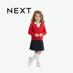 NEXT RED BOW-POCKET CARDIGAN