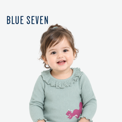 BLUE SEVEN MINT GREEN RIBBED TOP WITH APPLIQUE