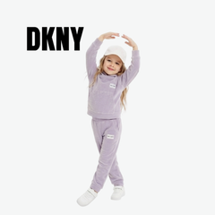 DKNY JEANS LAVENDER VELVET HOODIE & JOGGERS SET