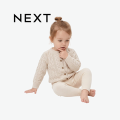 NEXT BUTTER YELLOW CABLE KNIT CARDIGAN