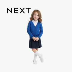 NEXT ROYAL BLUE BOW-POCKET CARDIGAN