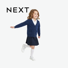NEXT NAVY BLUE BOW-POCKET CARDIGAN