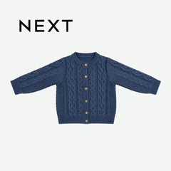 NEXT BLUE CABLE KNIT CARDIGAN