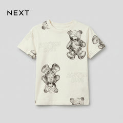 NEXT T-SHIRT WHITE WITH TEDDY BEARS