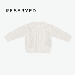 RESERVED OFF-WHITE CABLE-KNIT SWEATER