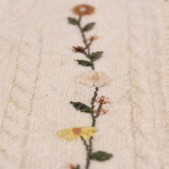 C&A BEIGE FLORAL EMBROIDERED CARDIGAN