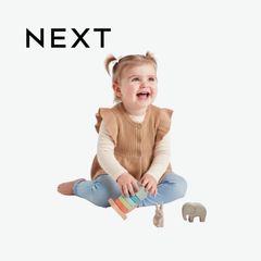 NEXT CAMEL RIBBED KNIT RUFFLE PEPLUM CARDIGAN