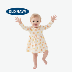 OLD NAVY WHITE PUMPKIN PRINT FROCK