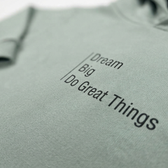 ZARA "DREAM BIG" SAGE GREEN HOODIE