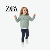 ZARA "DREAM BIG" SAGE GREEN HOODIE