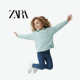 ZARA MINT GREEN TWIST-HEM HOODED SWEATSHIRT