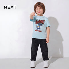NEXT T-SHIRT LIGHT BLUE DINOSAUR 'NEVER GIVE UP'
