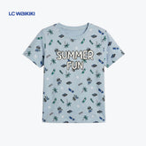 L.C. WAIKIKI T-SHIRT BLUE-GREY 'SUMMER FUN'