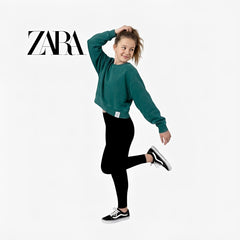 ZARA TEAL GREEN CREWNECK SWEATSHIRT