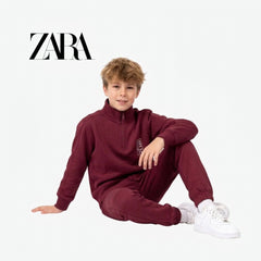 ZARA MAROON APP.ED 2-PIECE TRACKSUIT CO-ORD SET