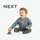 NEXT "BEST DAY EVER" SLATE BLUE T-SHIRT