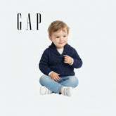 GAP NAVY BLUE SHAWL-COLLAR CABLE-KNIT SWEATER