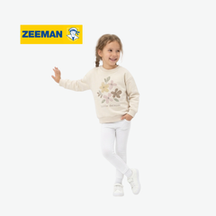 ZEEMAN CREAM LITTLE DAISIES GRAPHIC SWEATSHIRT
