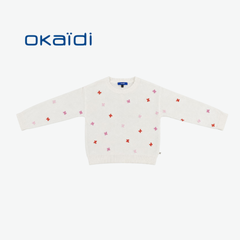 OKAÏDI OFF-WHITE BUTTERFLY-PATTERN SWEATER