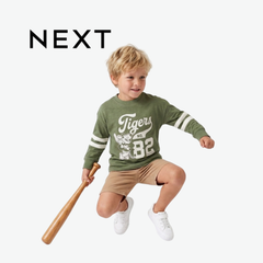 NEXT OLIVE GREEN TIGERS BASEBALL GRAPHIC LONG-SLEEVE T-SHIRT