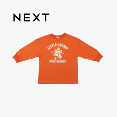NEXT ORANGE LITTLE-CHAMP GRAPHIC LONG-SLEEVE T-SHIRT