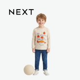 NEXT OFF-WHITE SPAGHETTI GRAPHIC LONG-SLEEVE T-SHIRT