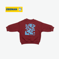 ZEEMAN MAROON FREE VALLEY GRAPHIC SWEATSHIRT