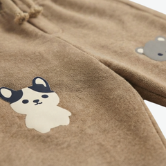 PRÉNATAL BROWN ANIMAL-PRINT SWEATPANTS