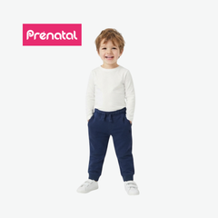 PRÉNATAL NAVY EMBROIDERED LOGO SWEATPANTS