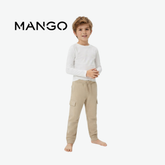 MANGO LIGHT KHAKI CARGO SWEATPANTS