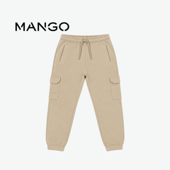 MANGO LIGHT KHAKI CARGO SWEATPANTS