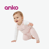 ANKO PINK BEAR FACE DUNGAREES