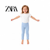 ZARA LIGHT BLUE RIBBED WARM LEGGINGS