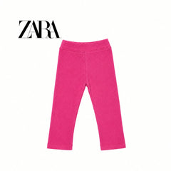 ZARA HOT PINK RIBBED WARM LEGGINGS