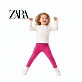 ZARA HOT PINK RIBBED WARM LEGGINGS