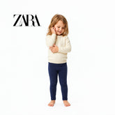 ZARA NAVY RIBBED WARM LEGGINGS
