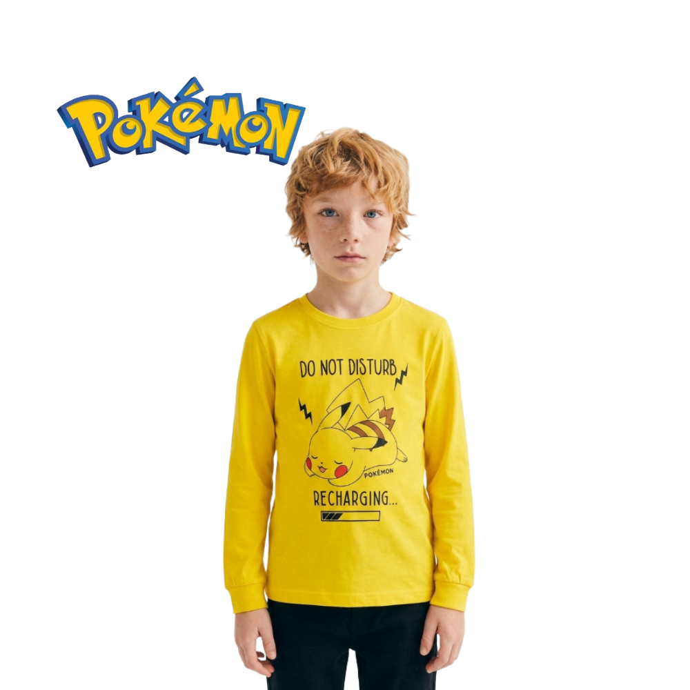 POKEMON PIKACHU YELLOW FULL SLEEVES T-SHIRT
