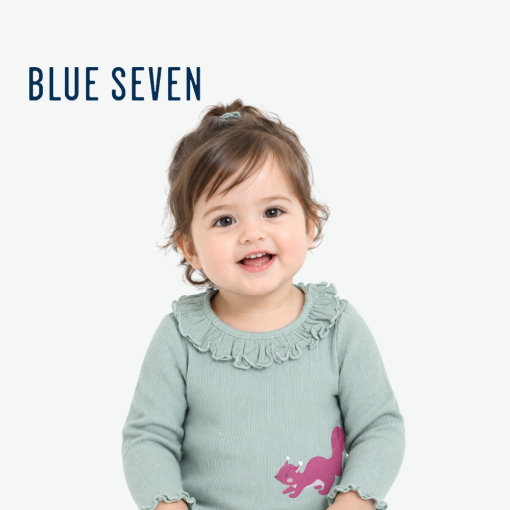 BLUE SEVEN MINT GREEN RIBBED TOP WITH APPLIQUE