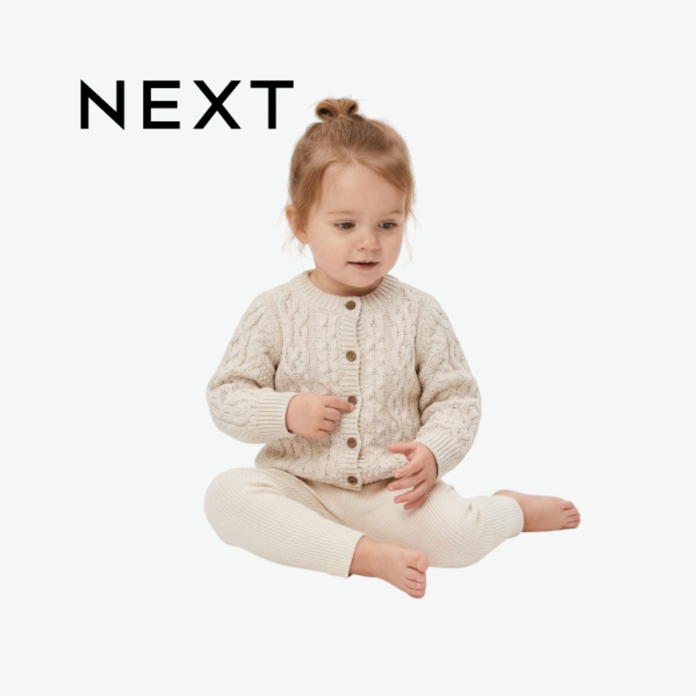 NEXT BUTTER YELLOW CABLE KNIT CARDIGAN