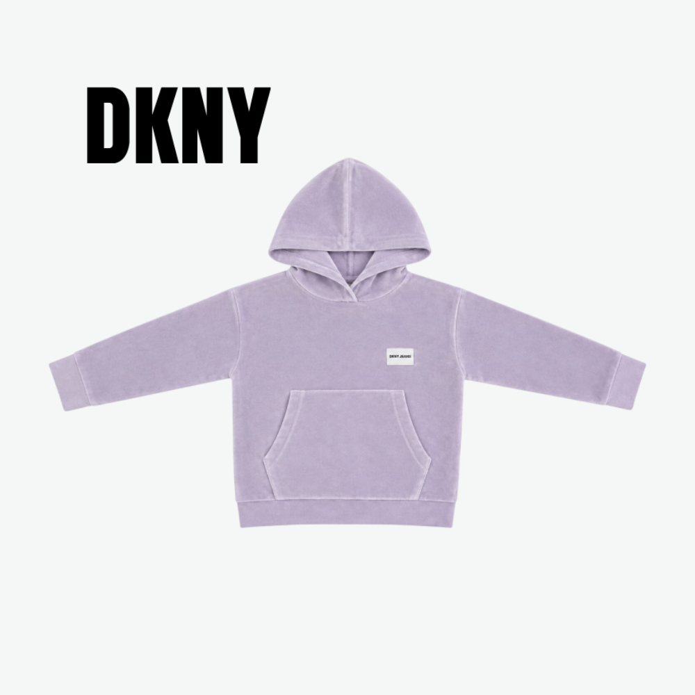 DKNY JEANS LAVENDER VELVET HOODIE & JOGGERS SET