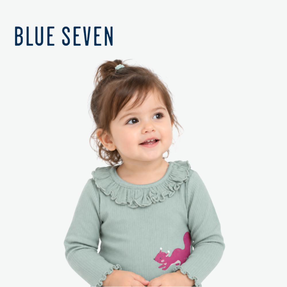 BLUE SEVEN MINT GREEN RIBBED TOP WITH APPLIQUE