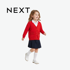 NEXT RED BOW-POCKET CARDIGAN