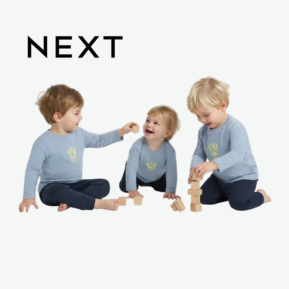 NEXT "STAR PLAYERS" LIGHT BLUE LONG-SLEEVE T-SHIRT
