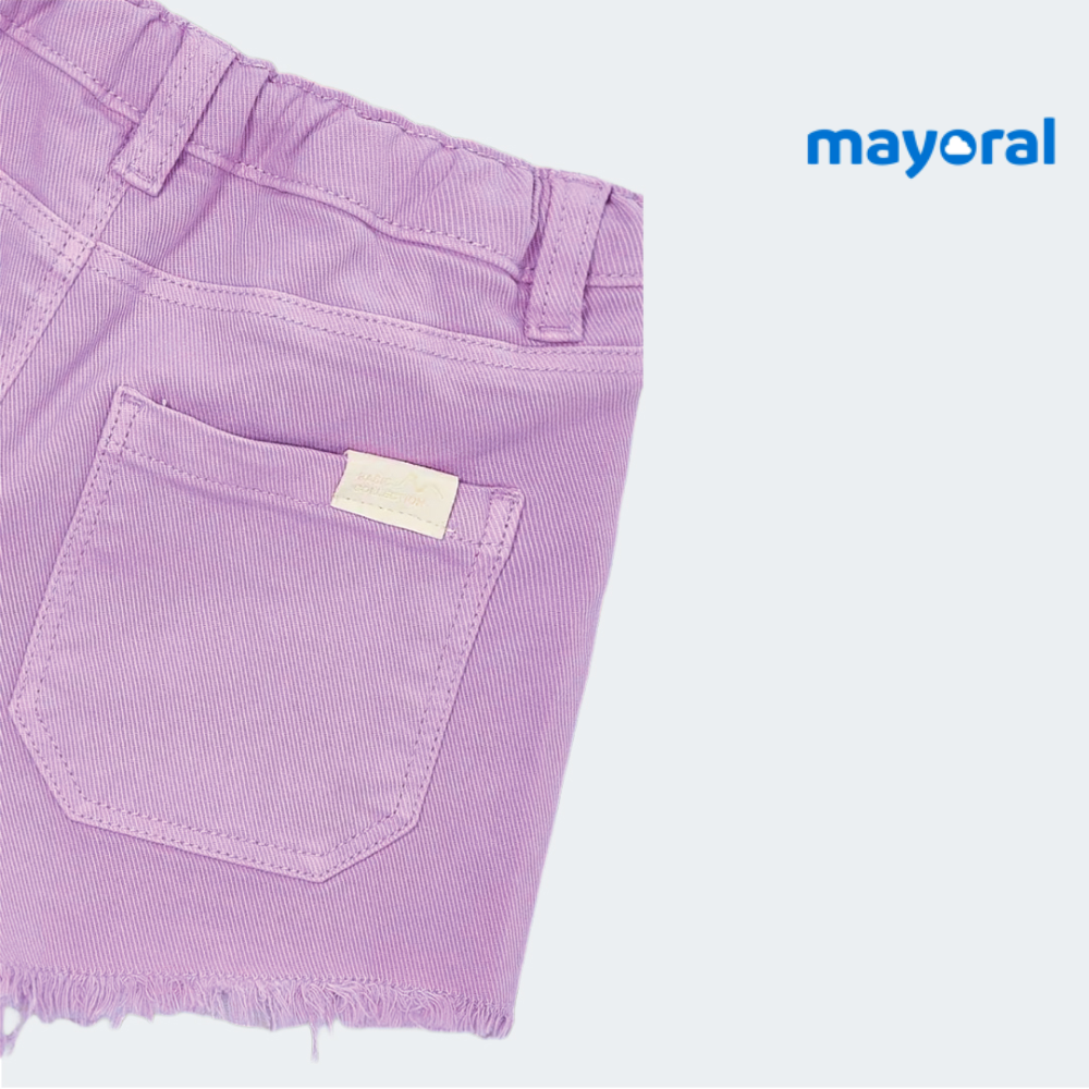 MAYORAL DENIM SHORTS BRIGHT LILAC