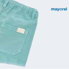 MAYORAL DENIM SHORTS PASTEL AQUA