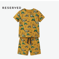 RESERVED MINI CO-ORD MUSTARD WITH CONSTRUCTION PRINT