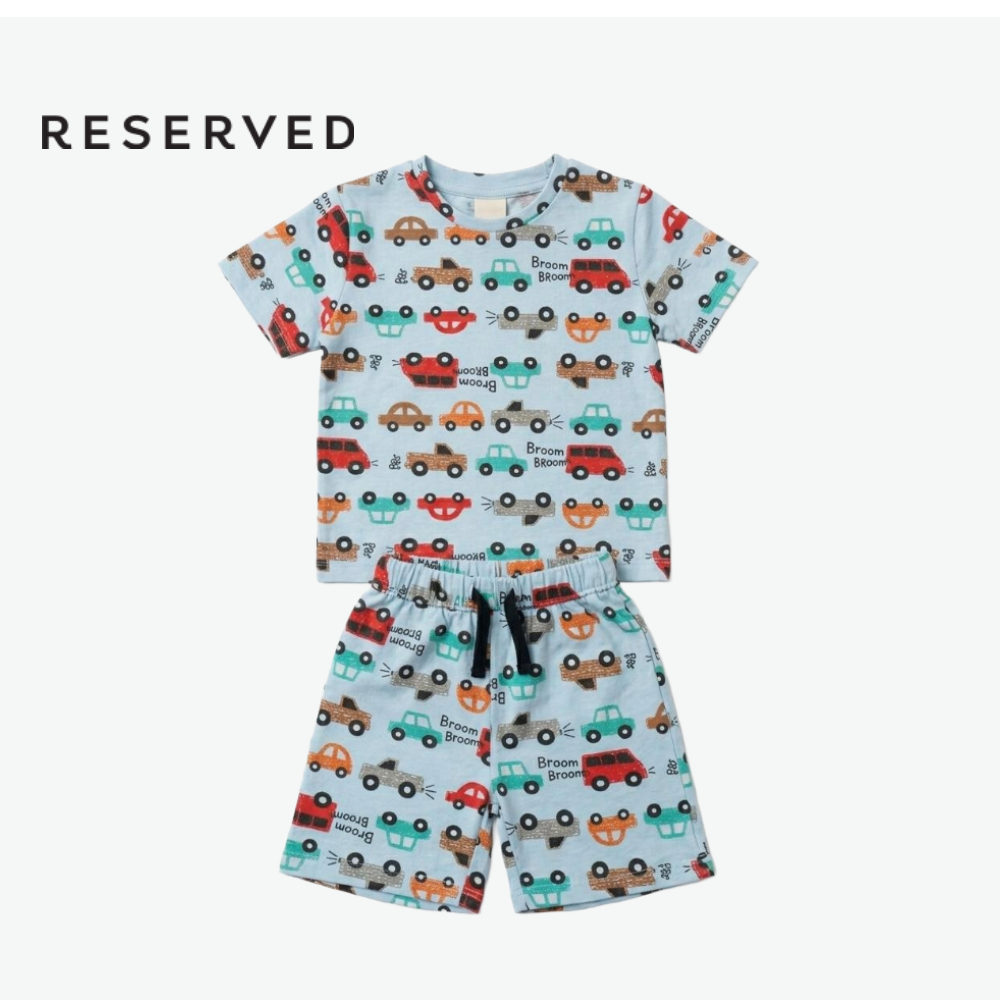 RESERVED MINI CO-ORD BLUE WITH CARS