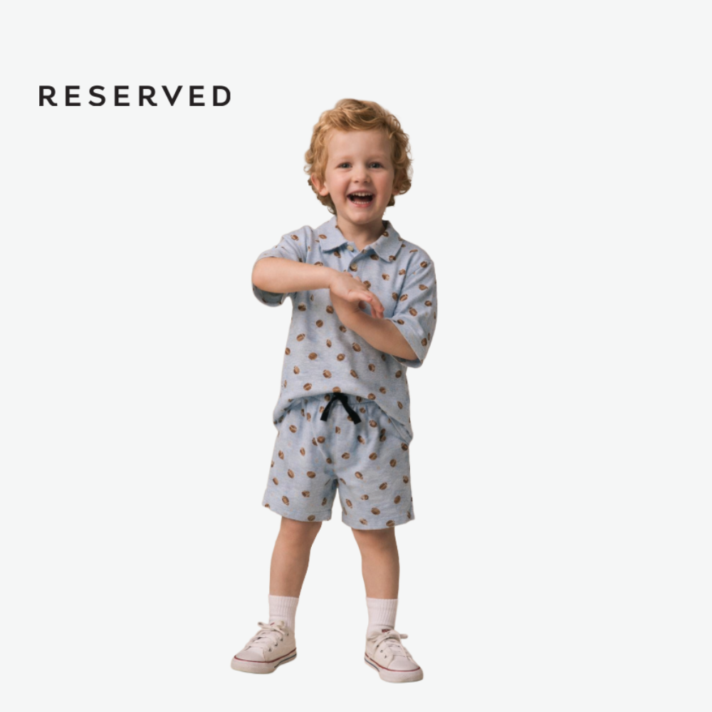RESERVED MINI CO-ORD LIGHT BLUE COLLARED