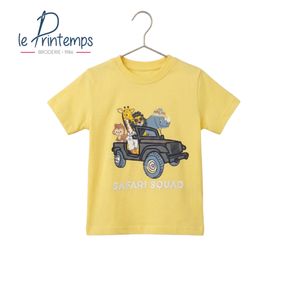 LE PRINTEMPS T-SHIRT SUNNY YELLOW "SAFARI SQUAD"